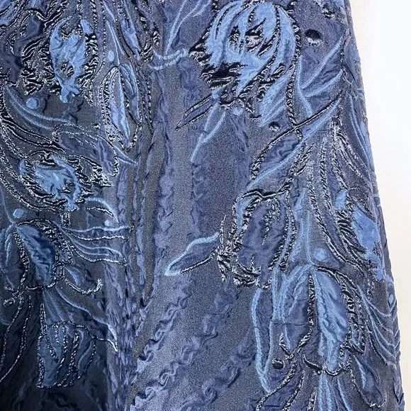 SOLD-Teri Jon Jacquard Off Shoulder Gown - Picture 6 of 11